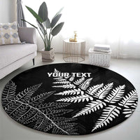 New Zealand Lawn Bowls Personalized Round Carpet Wrap-Around Silver Fern - Polynesian Pride
