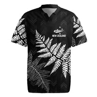 New Zealand Lawn Bowls Personalized Rugby Jersey Wrap-Around Silver Fern LT7 Black - Polynesian Pride