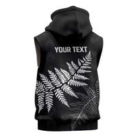 New Zealand Lawn Bowls Personalized Sleeveless Zip Hoodie Wrap-Around Silver Fern LT7 - Polynesian Pride
