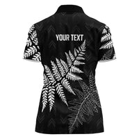 New Zealand Lawn Bowls Personalized Women Polo Shirt Wrap-Around Silver Fern - Polynesian Pride