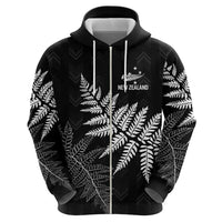 New Zealand Lawn Bowls Personalized Zip Hoodie Wrap-Around Silver Fern - Polynesian Pride