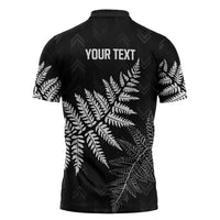 New Zealand Lawn Bowls Personalized Zipper Polo Shirt Wrap-Around Silver Fern LT7 - Polynesian Pride