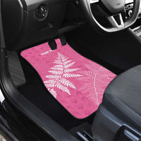 New Zealand Lawn Bowls Breast Cancer Personalized Car Mats Wrap-Around Silver Fern - Polynesian Pride
