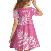 New Zealand Lawn Bowls Breast Cancer Personalized Family Matching Mermaid Dress and Hawaiian Shirt Wrap-Around Silver Fern - Polynesian Pride
