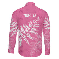 New Zealand Lawn Bowls Breast Cancer Personalized Family Matching Mermaid Dress and Hawaiian Shirt Wrap-Around Silver Fern - Polynesian Pride