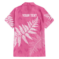 New Zealand Lawn Bowls Breast Cancer Personalized Family Matching Off The Shoulder Long Sleeve Dress and Hawaiian Shirt Wrap-Around Silver Fern - Polynesian Pride