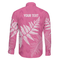 New Zealand Lawn Bowls Breast Cancer Personalized Family Matching Off Shoulder Maxi Dress and Hawaiian Shirt Wrap-Around Silver Fern - Polynesian Pride