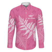 New Zealand Lawn Bowls Breast Cancer Personalized Family Matching Off Shoulder Short Dress and Hawaiian Shirt Wrap-Around Silver Fern - Polynesian Pride