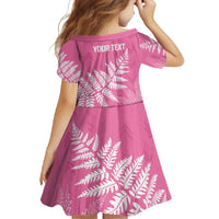 New Zealand Lawn Bowls Breast Cancer Personalized Family Matching Summer Maxi Dress and Hawaiian Shirt Wrap-Around Silver Fern - Polynesian Pride