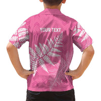 New Zealand Lawn Bowls Breast Cancer Personalized Family Matching Tank Maxi Dress and Hawaiian Shirt Wrap-Around Silver Fern - Polynesian Pride