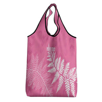 New Zealand Lawn Bowls Breast Cancer Personalized Grocery Bag Wrap-Around Silver Fern - Polynesian Pride
