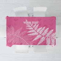 New Zealand Lawn Bowls Breast Cancer Personalized Tablecloth Wrap-Around Silver Fern - Polynesian Pride