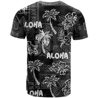 Aloha Vintage Quilt T Shirt Hawaiian Seamless - Black LT7 - Polynesian Pride