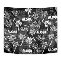Aloha Vintage Quilt Tapestry Hawaiian Seamless - Black LT7 - Polynesian Pride