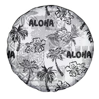 Aloha Vintage Quilt Spare Tire Cover Hawaiian Seamless - White LT7 - Polynesian Pride