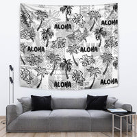 Aloha Vintage Quilt Tapestry Hawaiian Seamless - White LT7 - Polynesian Pride