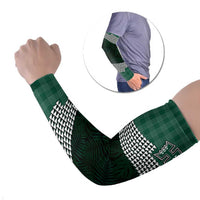 Rainbow Warriors Hawaii Personalized Palaka Arm Sleeves LT7 Set of 2 Green - Polynesian Pride