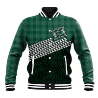 Rainbow Warriors Hawaii Personalized Palaka Baseball Jacket LT7 Unisex Green - Polynesian Pride