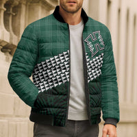 Rainbow Warriors Hawaii Personalized Palaka Bomber Puffer Jacket LT7 - Polynesian Pride