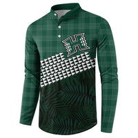 Rainbow Warriors Hawaii Personalized Palaka Button Sweatshirt LT7 - Polynesian Pride