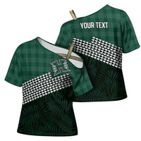 Rainbow Warriors Hawaii Personalized Palaka Cross Shoulder Shirt LT7 - Polynesian Pride