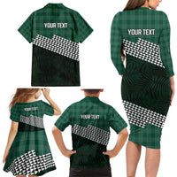 Rainbow Warriors Hawaii Personalized Palaka Family Matching Long Sleeve Bodycon Dress and Hawaiian Shirt - Polynesian Pride