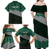 Rainbow Warriors Hawaii Personalized Palaka Family Matching Off Shoulder Maxi Dress and Hawaiian Shirt LT7 - Polynesian Pride