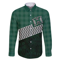 Rainbow Warriors Hawaii Personalized Palaka Family Matching Off Shoulder Maxi Dress and Hawaiian Shirt - Polynesian Pride