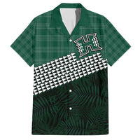 Rainbow Warriors Hawaii Personalized Palaka Family Matching Off Shoulder Short Dress and Hawaiian Shirt - Polynesian Pride