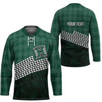 Rainbow Warriors Hawaii Personalized Palaka Hockey Jersey LT7 - Polynesian Pride