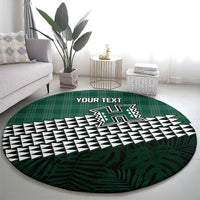 Rainbow Warriors Hawaii Personalized Palaka Round Carpet - Polynesian Pride