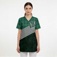Rainbow Warriors Hawaii Personalized Palaka Scrub Top - Custom Medical Uniform LT7 - Polynesian Pride