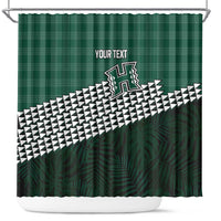 Rainbow Warriors Hawaii Personalized Palaka Shower Curtain - Polynesian Pride