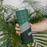 Rainbow Warriors Hawaii Personalized Palaka Skinny Tumbler - Polynesian Pride