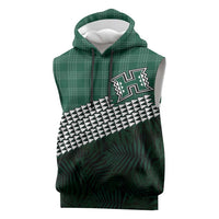 Rainbow Warriors Hawaii Personalized Palaka Sleeveless Hoodie LT7 Green - Polynesian Pride