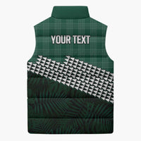 Rainbow Warriors Hawaii Personalized Palaka Sleeveless Puffer Jacket LT7 - Polynesian Pride