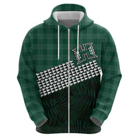 Rainbow Warriors Hawaii Personalized Palaka Zip Hoodie LT7 - Polynesian Pride