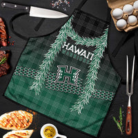 Rainbow Warriors Hawaii Palaka Apron Maile Lei LT7 Dark Green - Polynesian Pride