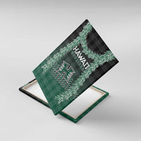 Rainbow Warriors Hawaii Palaka Canvas Wall Art Maile Lei LT7 With Frame Dark Green - Polynesian Pride