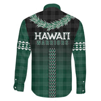 Rainbow Warriors Hawaii Palaka Family Matching Off The Shoulder Long Sleeve Dress and Hawaiian Shirt Maile Lei - Polynesian Pride