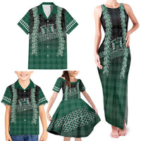 Rainbow Warriors Hawaii Palaka Family Matching Tank Maxi Dress and Hawaiian Shirt Maile Lei - Polynesian Pride