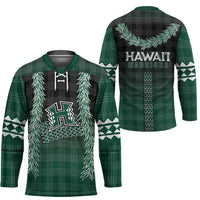 Rainbow Warriors Hawaii Palaka Hockey Jersey Maile Lei LT7 - Polynesian Pride
