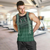 Rainbow Warriors Hawaii Palaka Men Tank Top Maile Lei LT7 Dark Green - Polynesian Pride