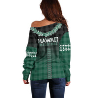 Rainbow Warriors Hawaii Palaka Off Shoulder Sweater Maile Lei - Polynesian Pride