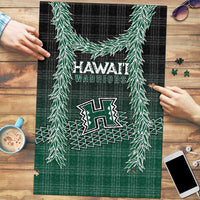 Rainbow Warriors Hawaii Palaka Puzzle Maile Lei LT7 Dark Green - Polynesian Pride