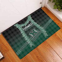 Rainbow Warriors Hawaii Palaka Rubber Doormat Maile Lei LT7 - Polynesian Pride
