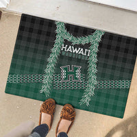 Rainbow Warriors Hawaii Palaka Rubber Doormat Maile Lei LT7 - Polynesian Pride