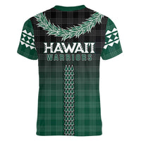 Rainbow Warriors Hawaii Palaka Women V-Neck T-Shirt Maile Lei LT7 - Polynesian Pride