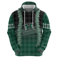 Rainbow Warriors Hawaii Palaka Zip Hoodie Maile Lei LT7 - Polynesian Pride