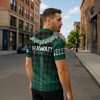 Rainbow Warriors Hawaii Palaka Zipper Polo Shirt Maile Lei - Polynesian Pride